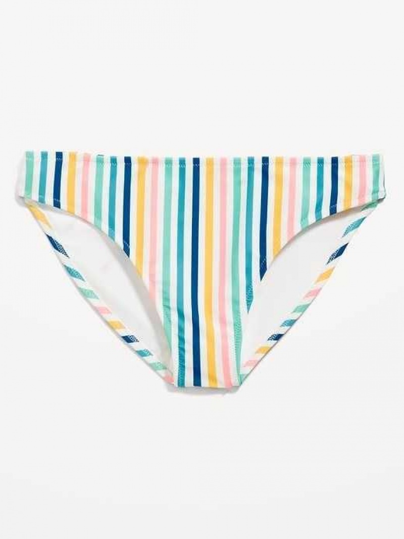 Old Navy Matching Classic Bikini Swim Bottoms Multicolor Stripes | JVS628304