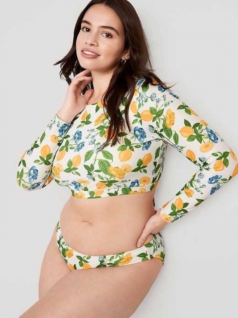 Old Navy Matching Cutout Rashguard Swim Top Lemons | YPN862130