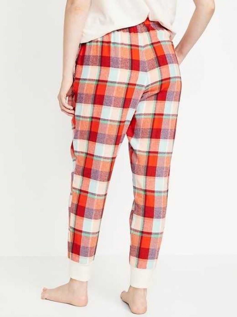 Old Navy Matching Flannel Jogger Pajama Pants Red | IMB542713