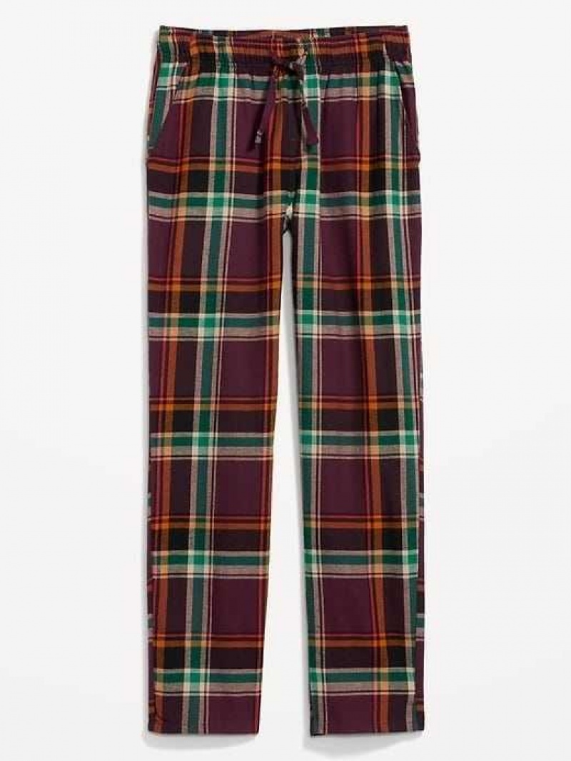 Old Navy Matching Flannel Pajama Pants Burgundy | EMA471658