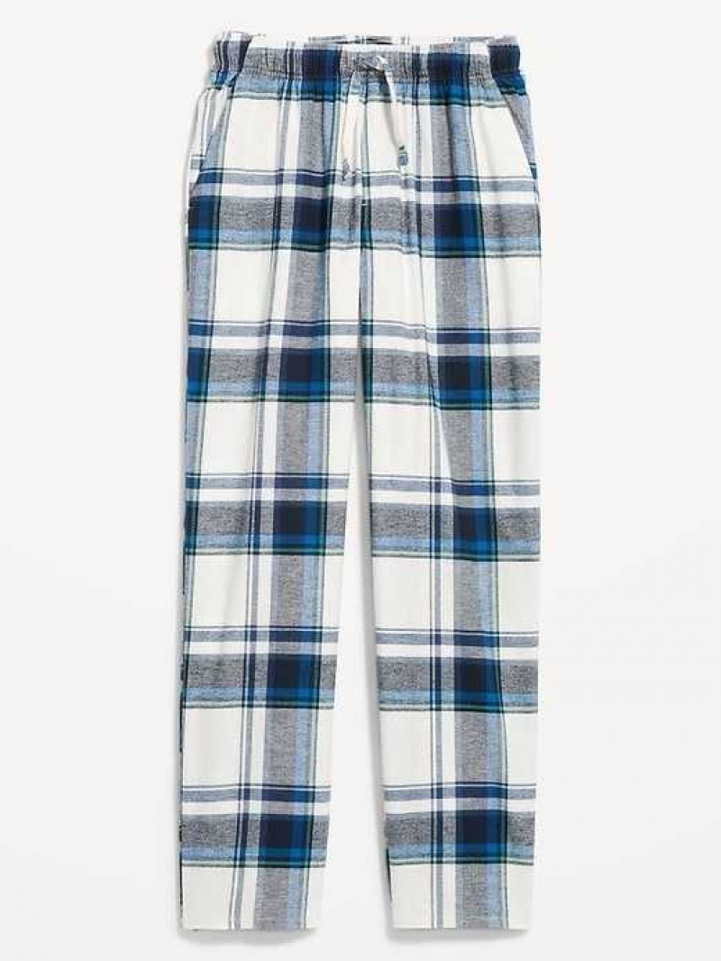 Old Navy Matching Flannel Pajama Pants Blue / White | ZYG436725