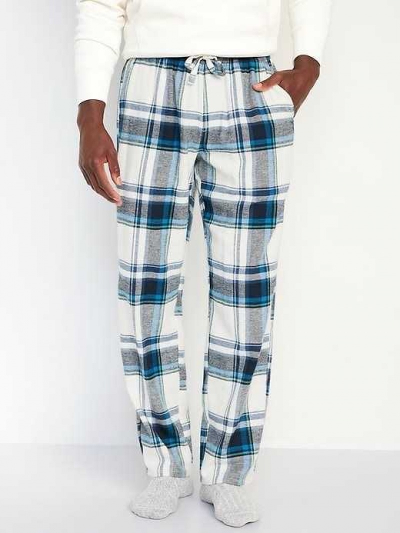 Old Navy Matching Flannel Pajama Pants Blue / White | ZYG436725