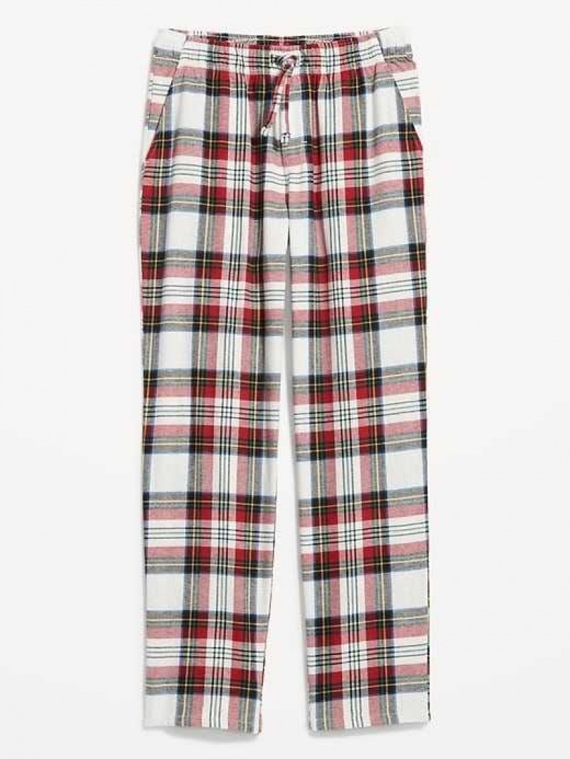 Old Navy Matching Flannel Pajama Pants White | DES927638