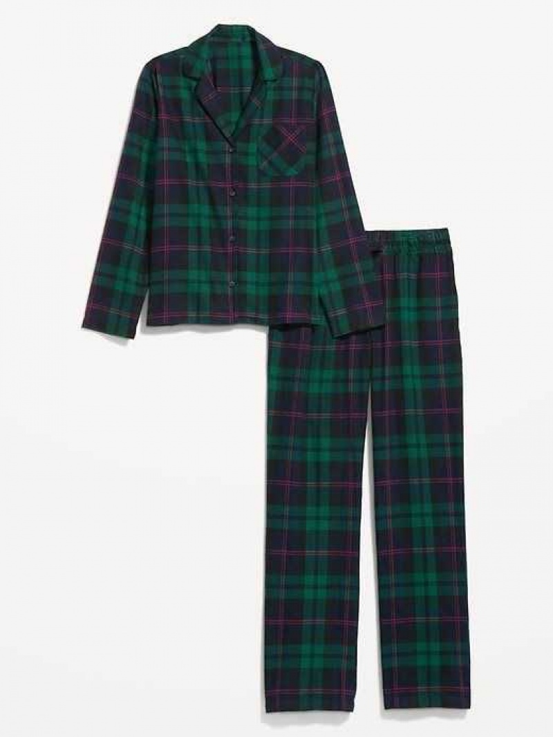 Old Navy Matching Flannel Pajama Set Black | DYQ259734