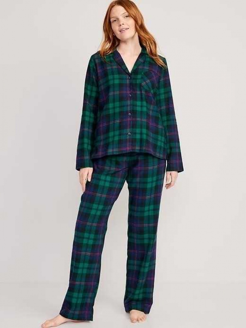 Old Navy Matching Flannel Pajama Set Black | DYQ259734