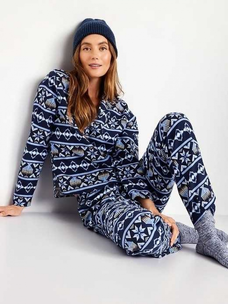 Old Navy Matching Flannel Pajama Set Midnight Menorah | OPH504376