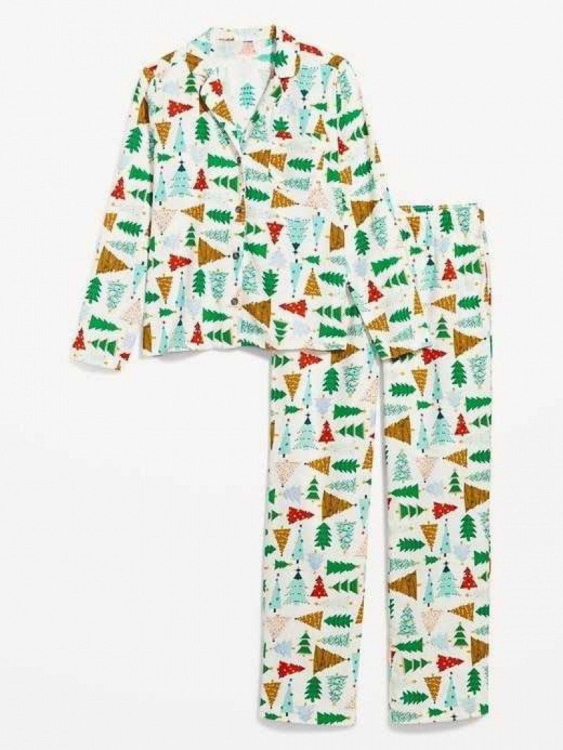 Old Navy Matching Flannel Pajama Set O Christmas Tree | ANS357489