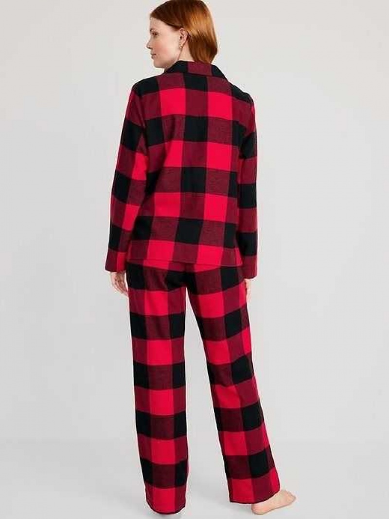 Old Navy Matching Flannel Pajama Set Red | RJQ182643