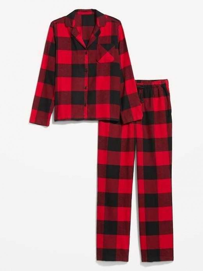 Old Navy Matching Flannel Pajama Set Red | RJQ182643