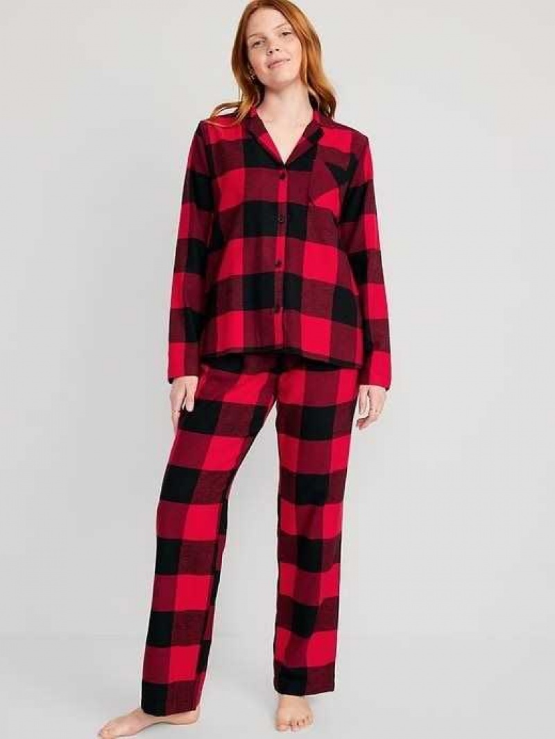 Old Navy Matching Flannel Pajama Set Red | RJQ182643