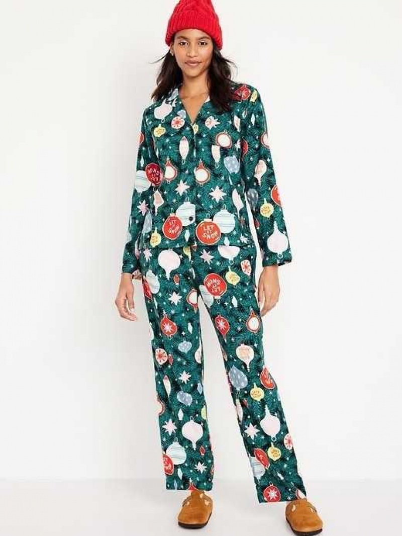 Old Navy Matching Flannel Pajama Set Tinsel Town | URN513042