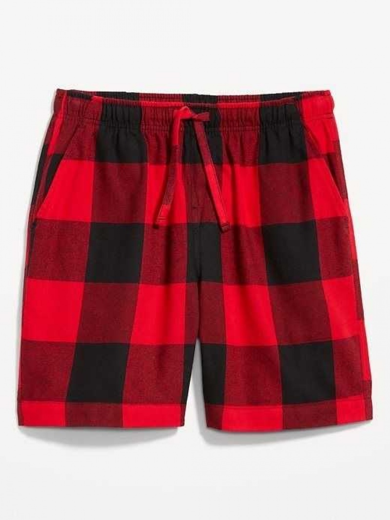 Old Navy Matching Flannel Pajama Shorts Red | SET936751