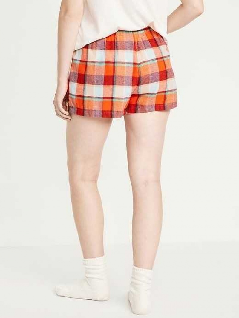 Old Navy Matching Flannel Pajama Shorts Red | QUW650847