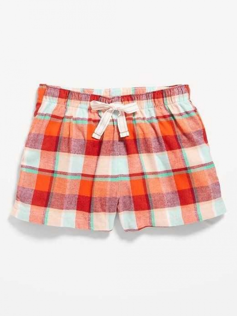 Old Navy Matching Flannel Pajama Shorts Red | QUW650847