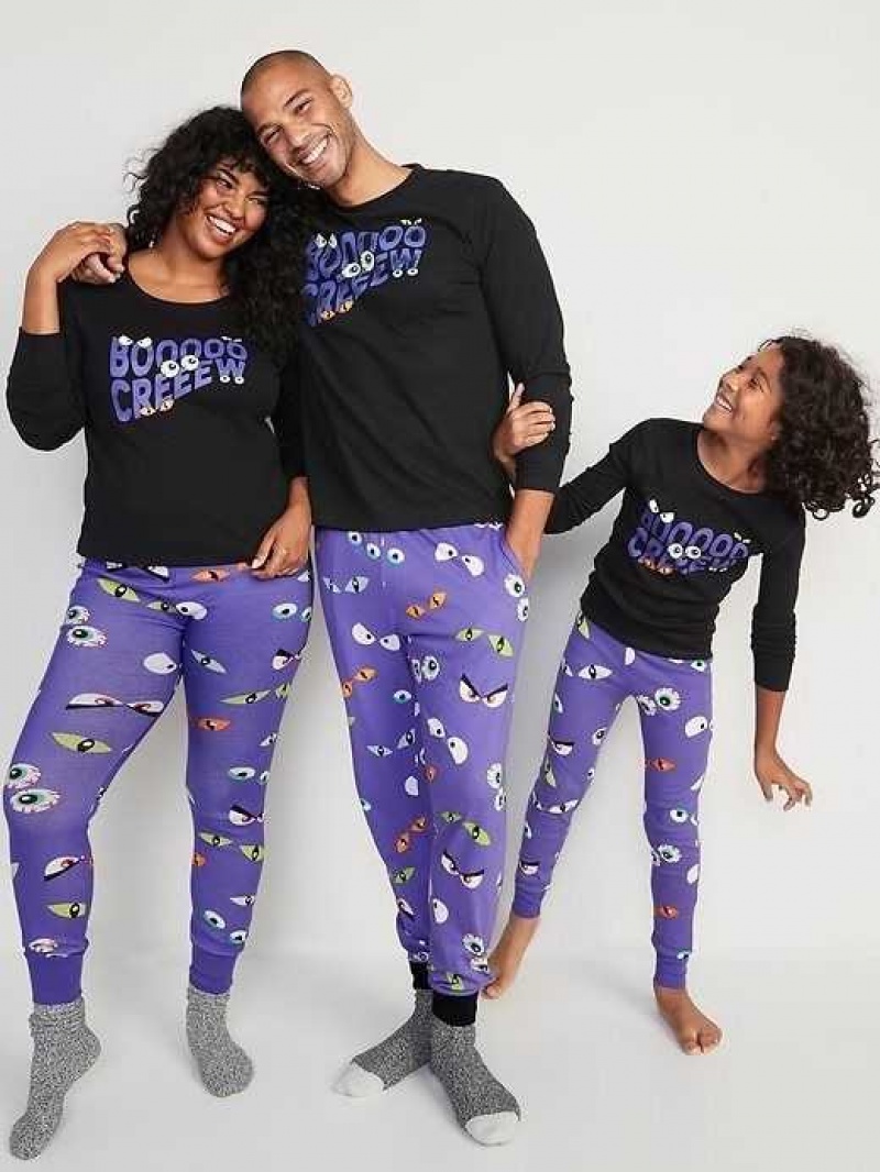 Old Navy Matching Graphic Pajama Set Booooo Creeew | KUD954218