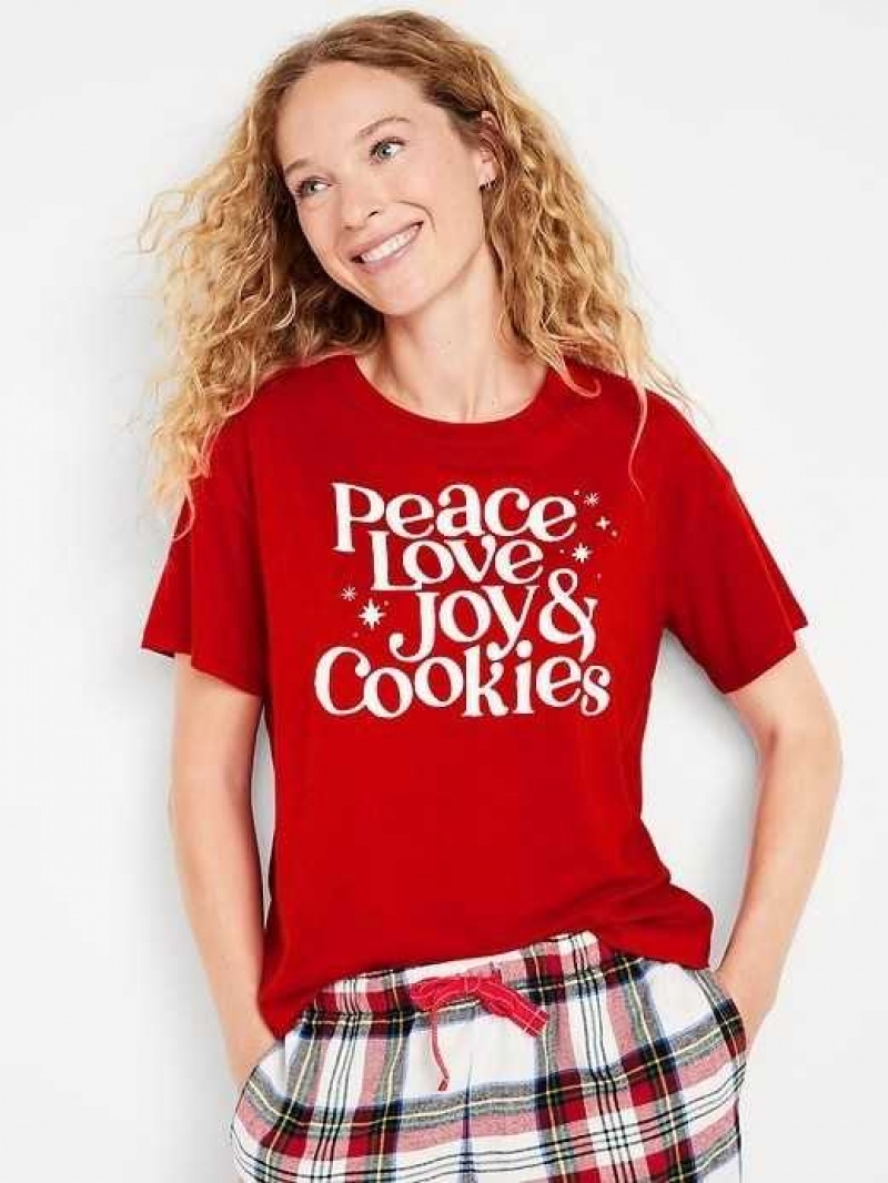 Old Navy Matching Holiday-Graphic T-Shirt Red | RFH289643