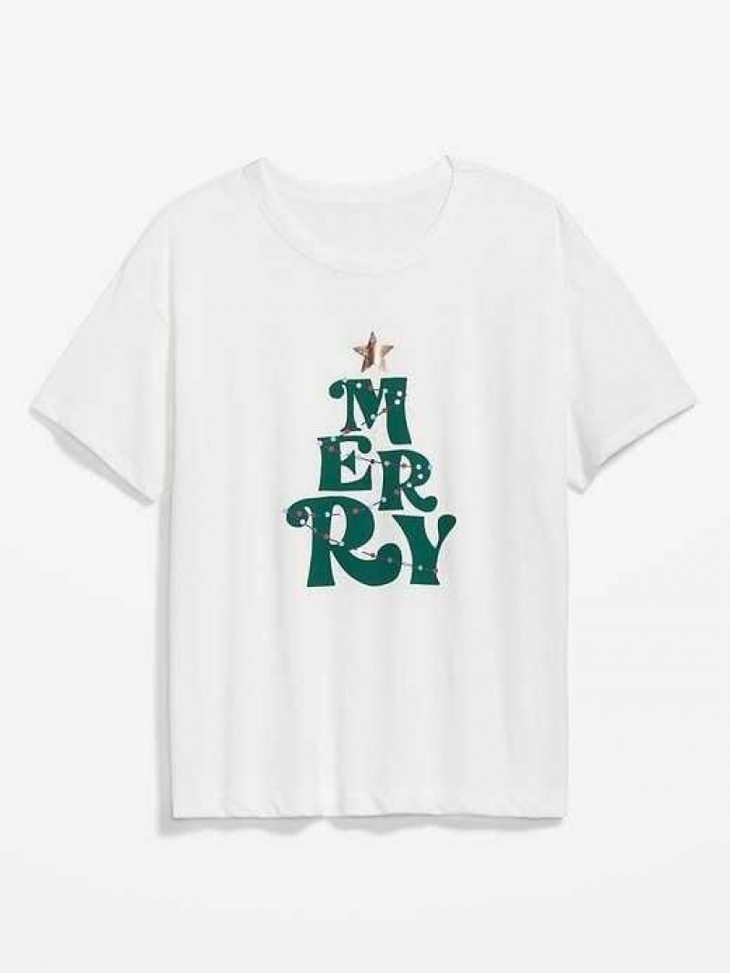 Old Navy Matching Holiday-Graphic T-Shirt Merry Christmas | HEY365098