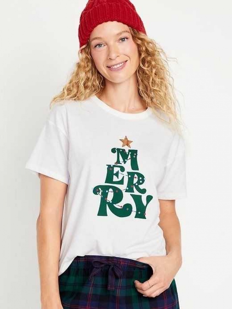 Old Navy Matching Holiday-Graphic T-Shirt Merry Christmas | HEY365098