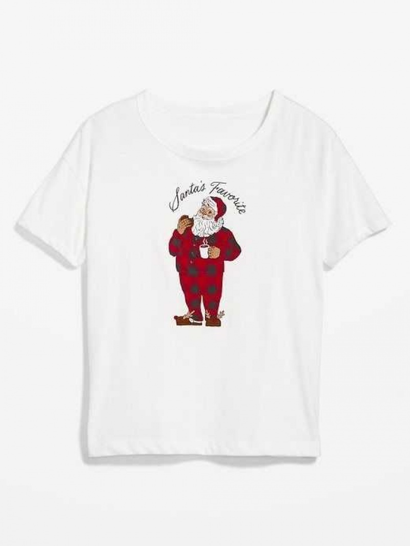 Old Navy Matching Holiday-Graphic T-Shirt Santa's Favorite | AGW435208