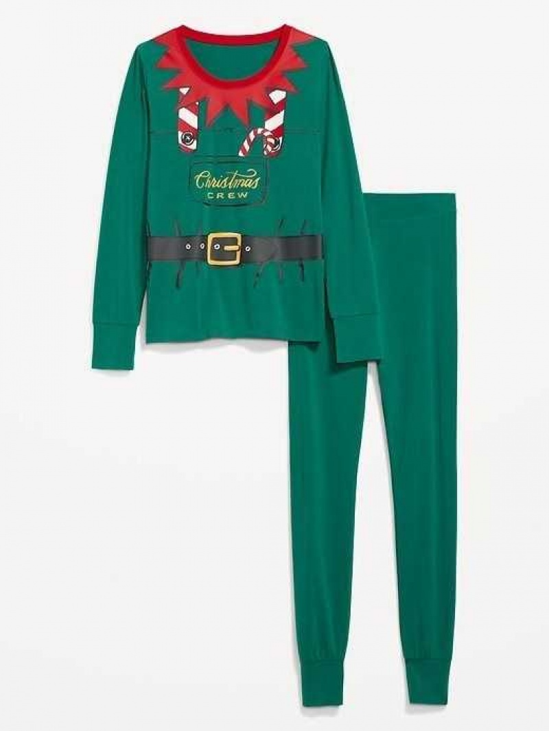 Old Navy Matching Holiday Graphic Pajama Set Santas Helper | WPX735246