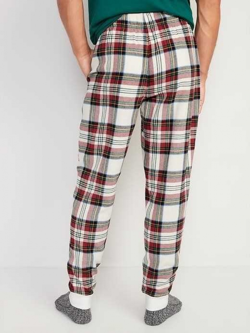 Old Navy Matching Plaid Flannel Jogger Pajama Pants White | UIZ619342