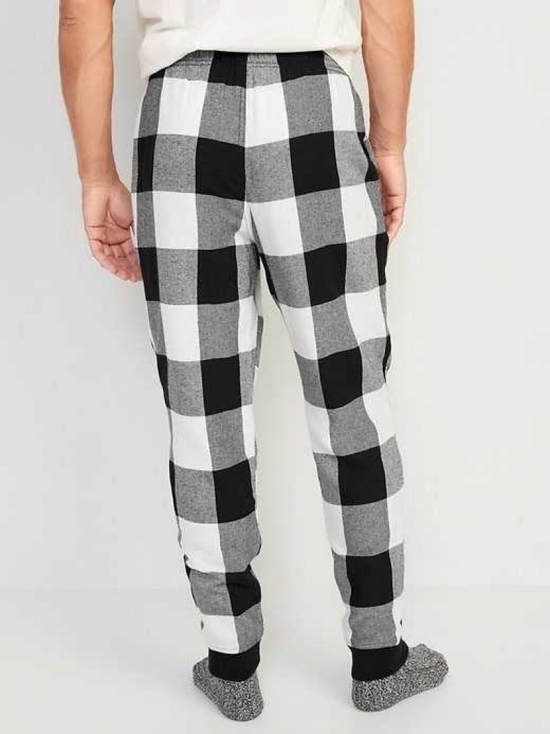 Old Navy Matching Plaid Flannel Jogger Pajama Pants White | UIZ619342