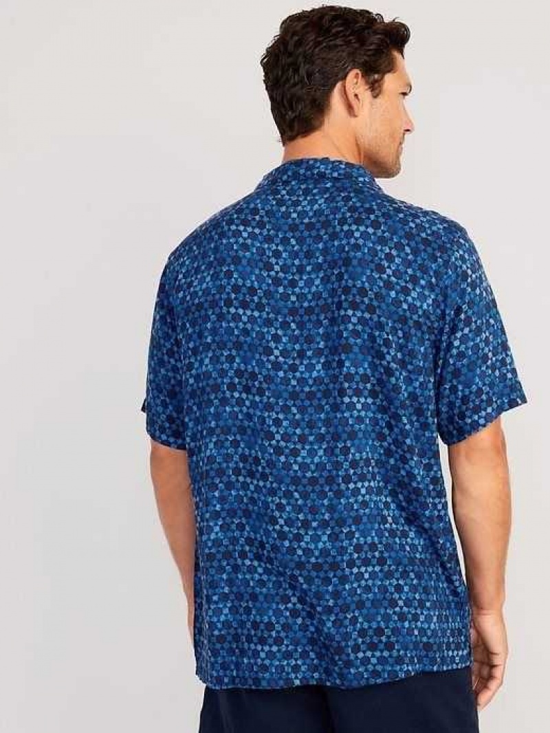 Old Navy Matching Print Camp Shirt Blue | CJA251764