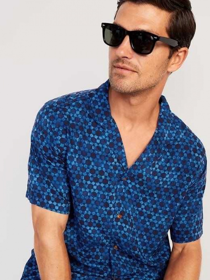 Old Navy Matching Print Camp Shirt Blue | CJA251764