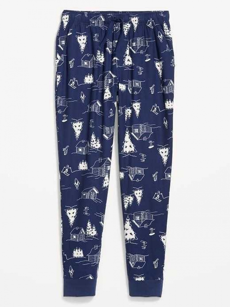 Old Navy Matching Printed Flannel Jogger Pajama Pants White | TZP142537