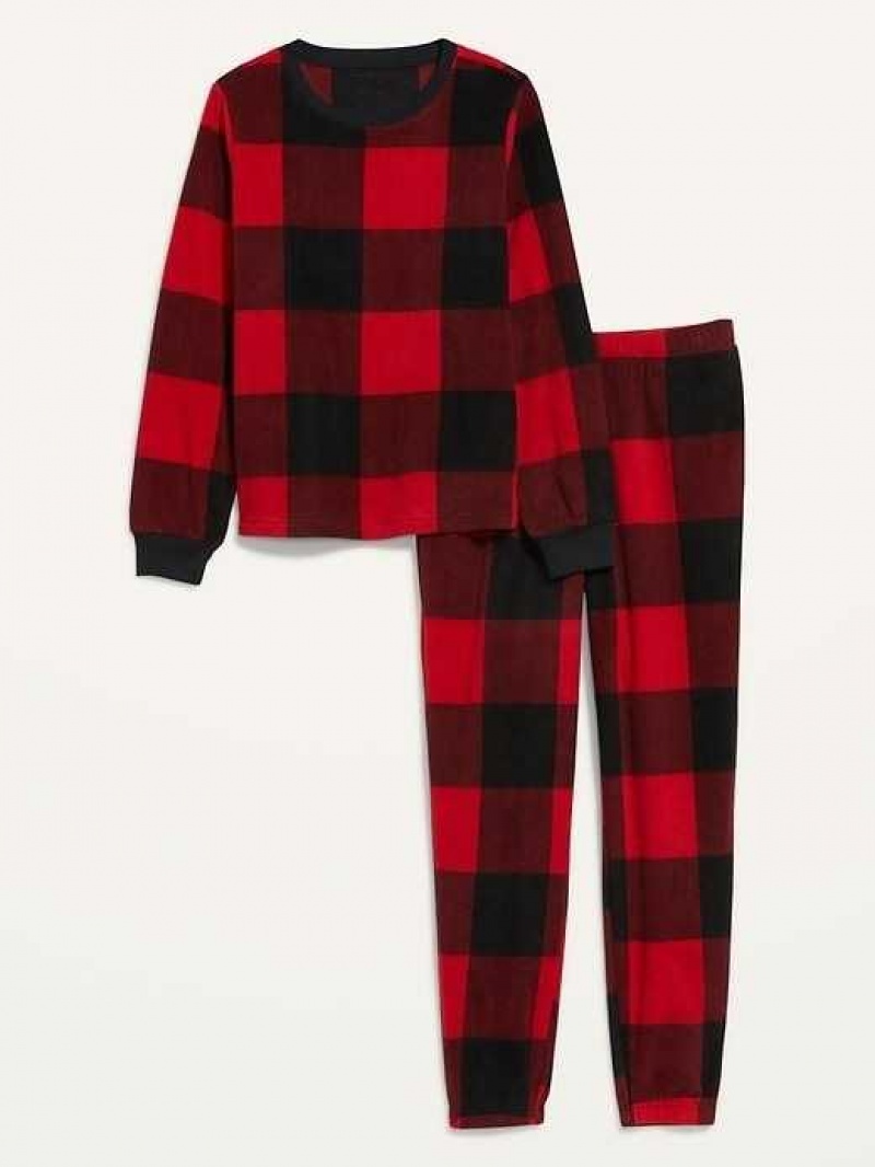 Old Navy Matching Printed Microfleece Pajama Set Red | OUQ890267