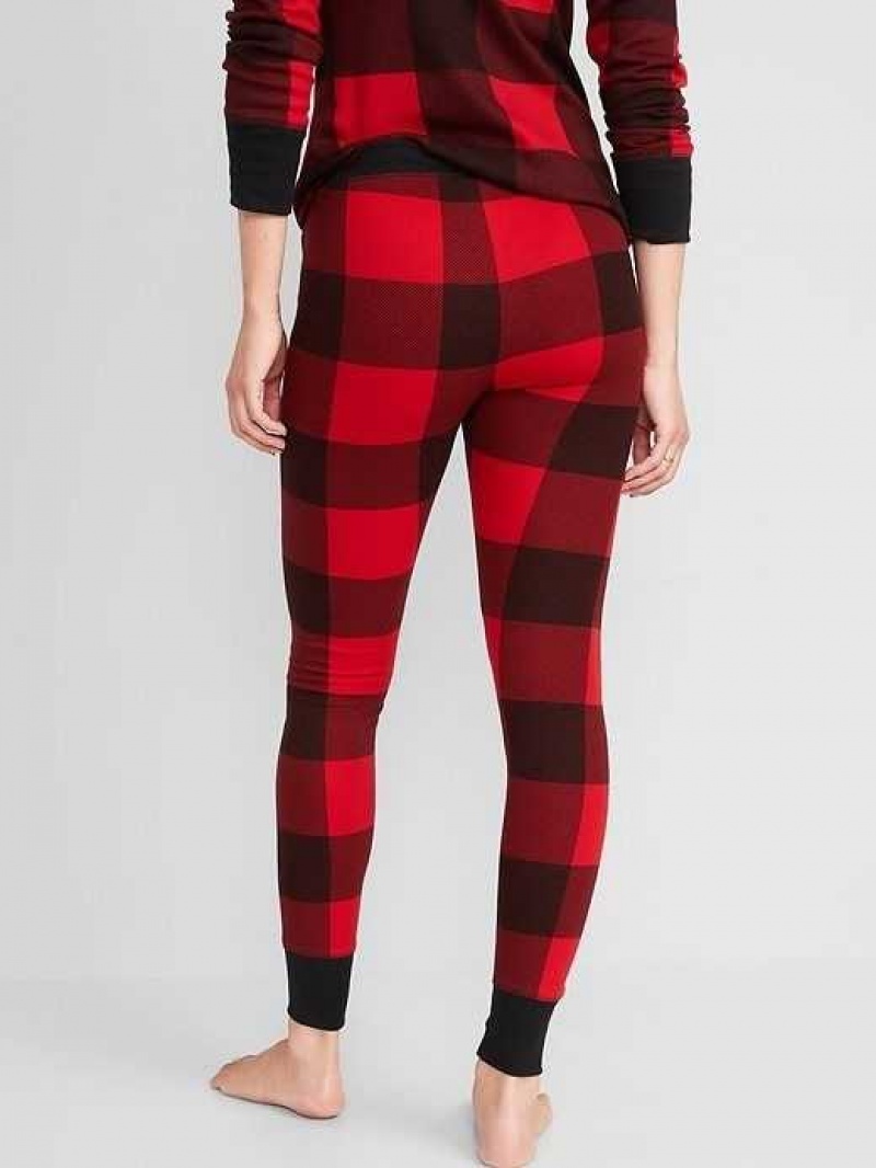 Old Navy Matching Printed Thermal-Knit Pajama Leggings Red | BCN569430