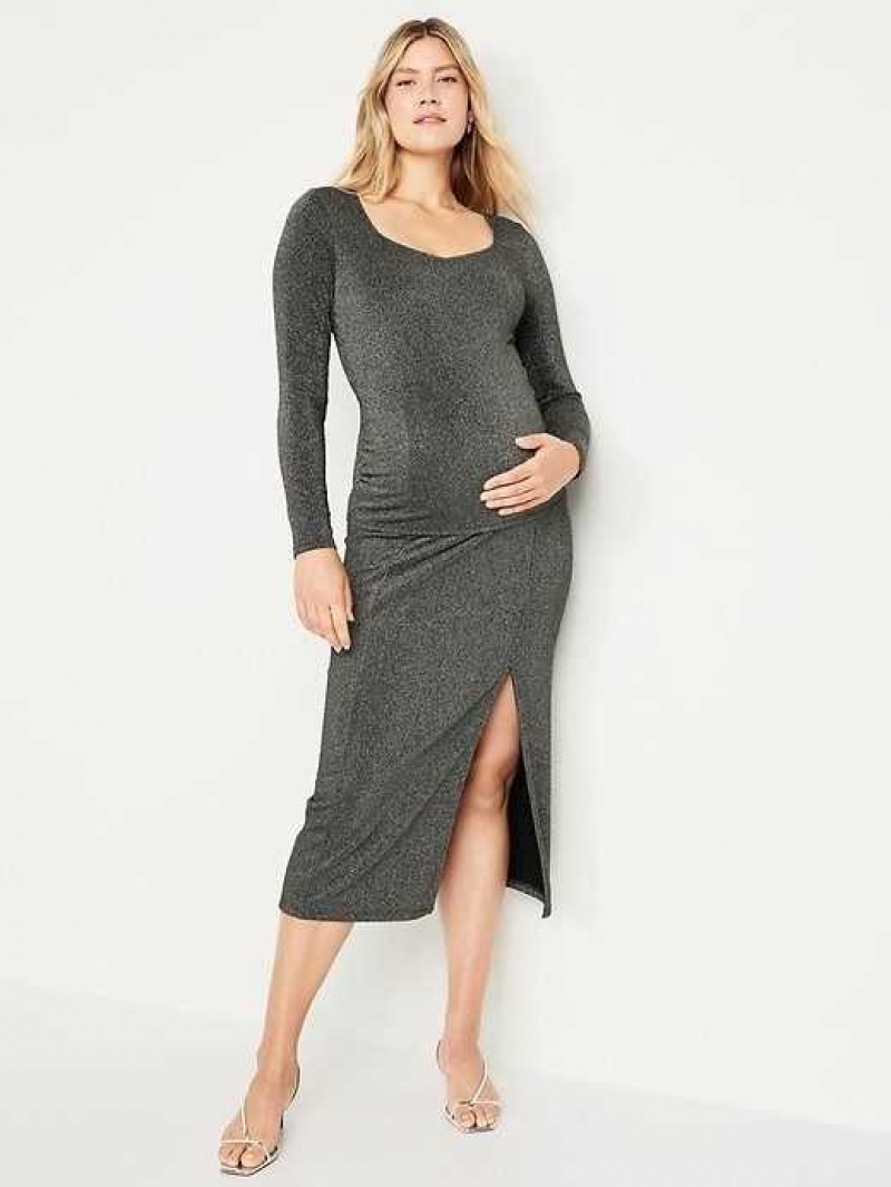 Old Navy Maternity Rib-Knit Midi Skirt Browns | TQH432065