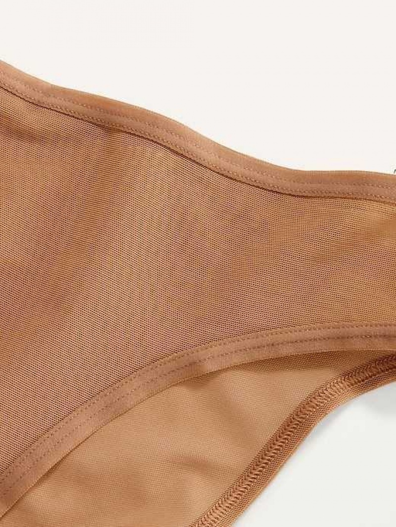 Old Navy Mesh Bikini Underwear Beige | OYW842039