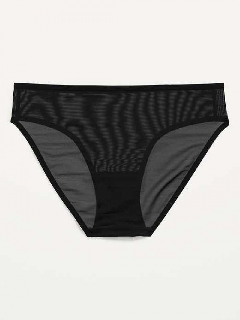 Old Navy Mesh Bikini Underwear Black | KLT034857