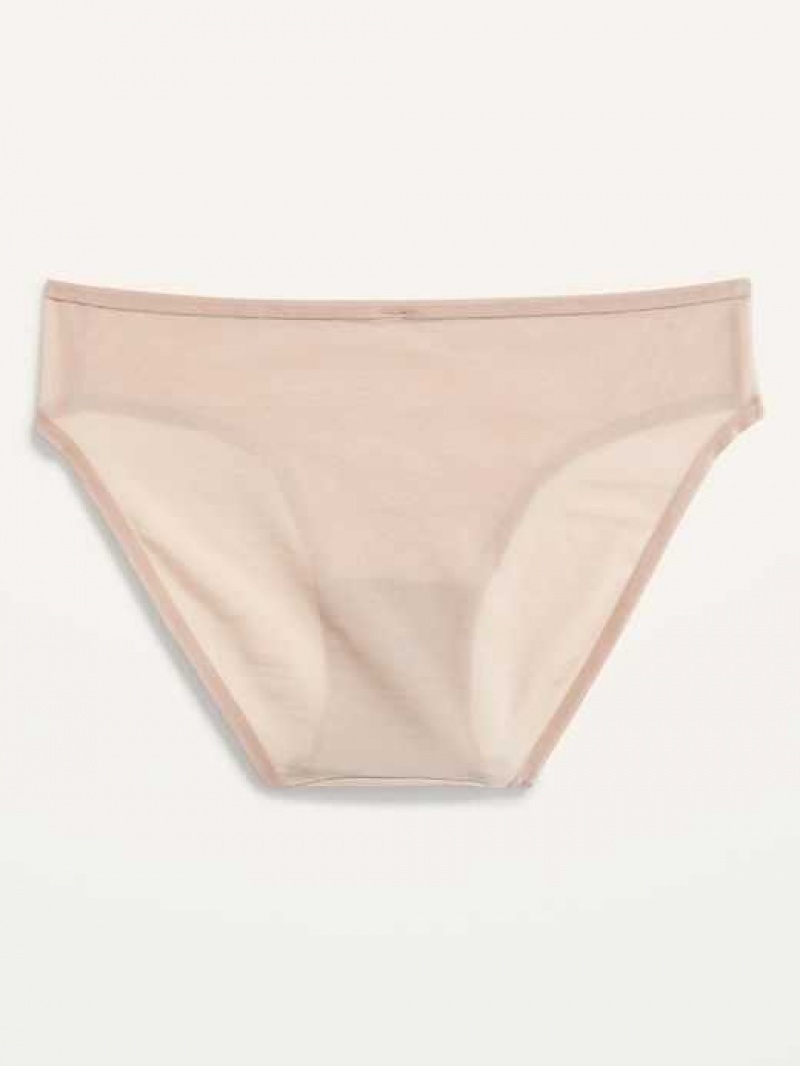 Old Navy Mesh Bikini Underwear Creme De La Creme | JOW596203