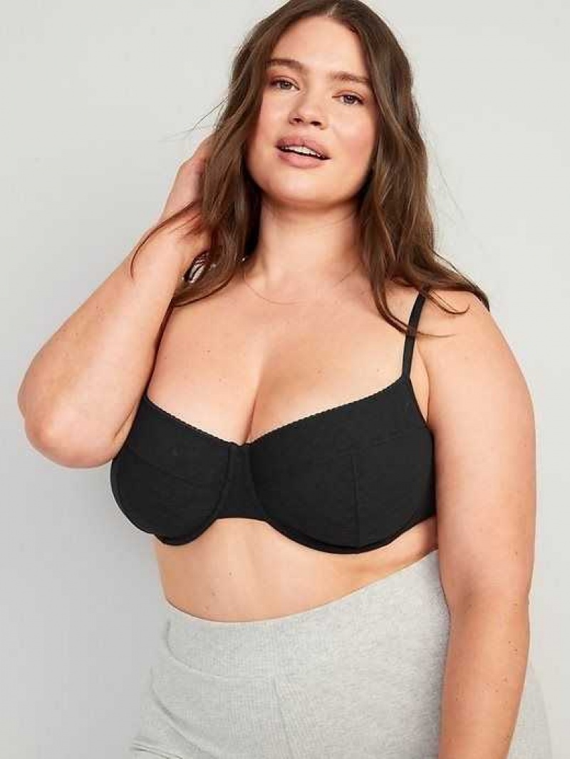 Old Navy Mesh Underwire Balconette Bra Panther | BDO276841