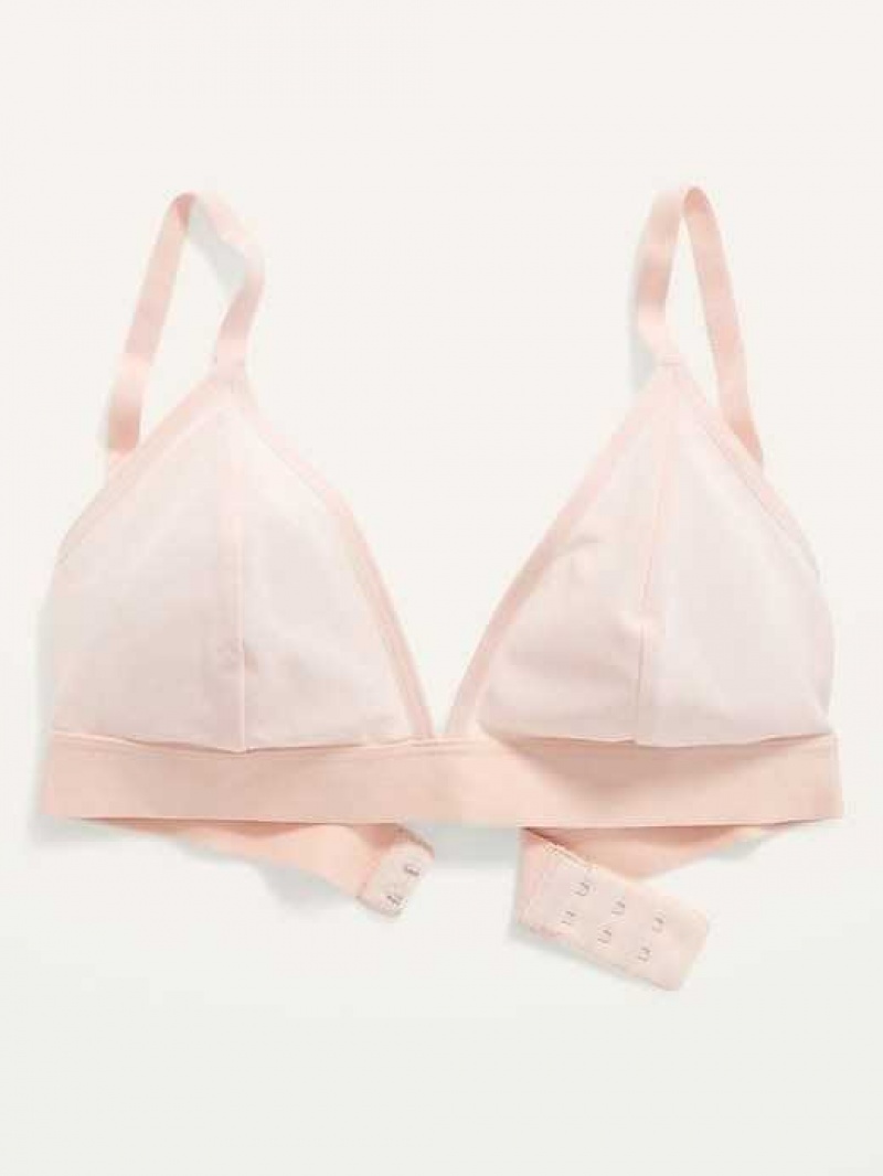 Old Navy Mesh V-Neck Bralette Top Pink | WGC875109