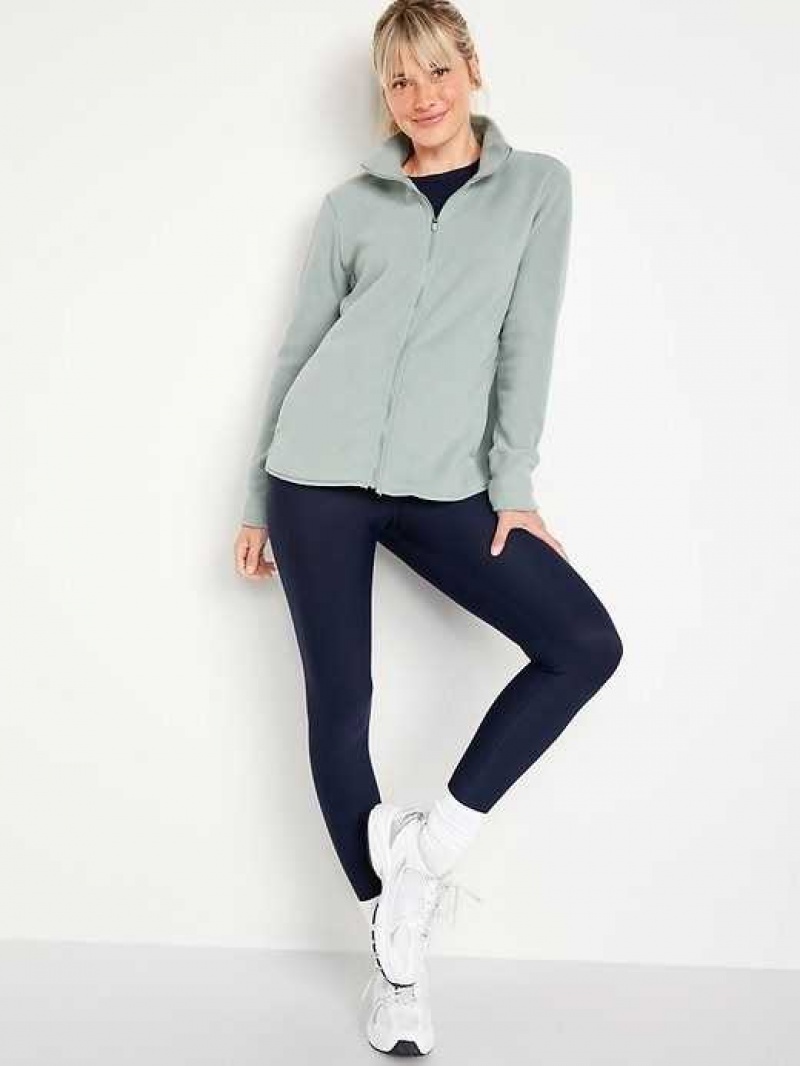 Old Navy Microfleece Zip Jacket Silver Olive | QKY037261