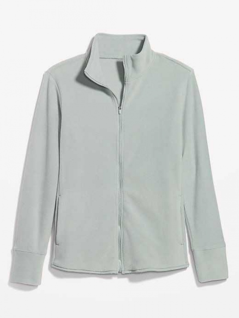 Old Navy Microfleece Zip Jacket Silver Olive | QKY037261