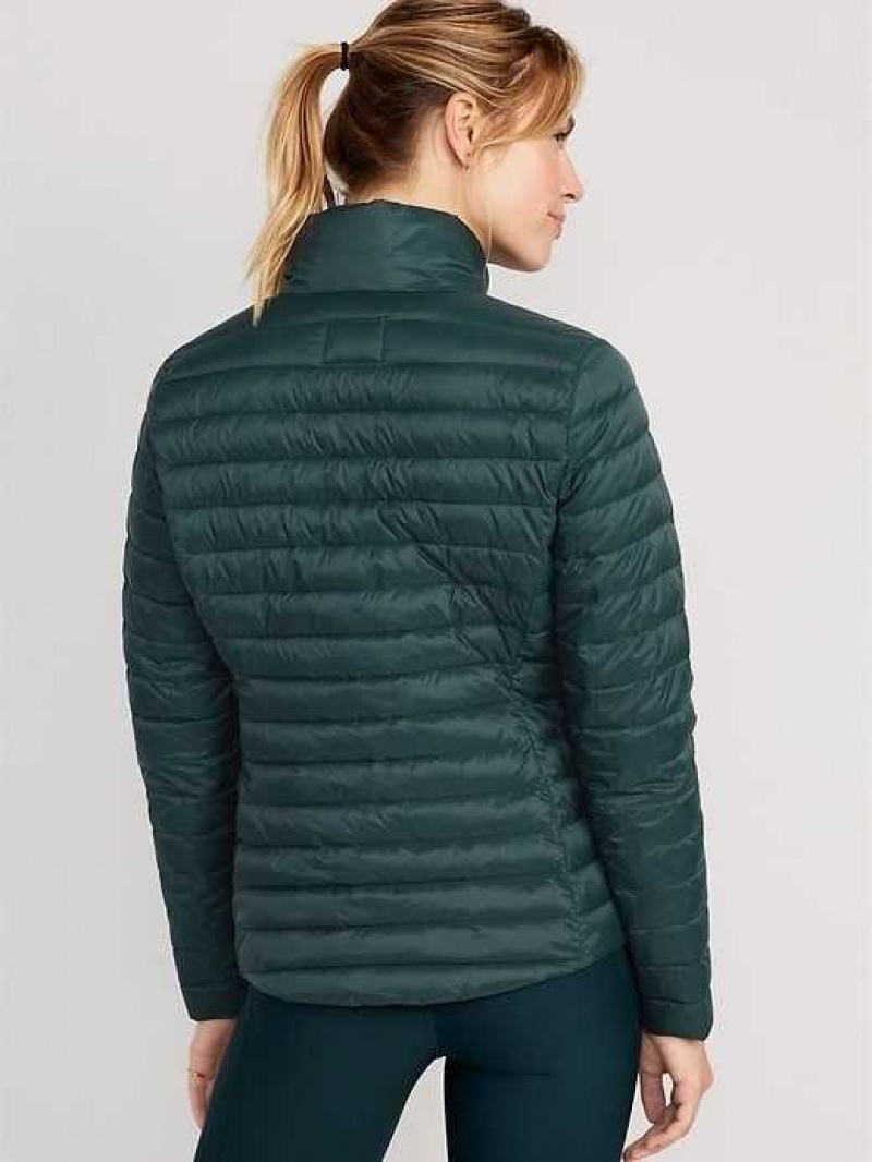 Old Navy Narrow-Channel Quilted Puffer Jacket Deep Green | CPN650324