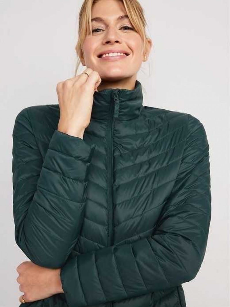 Old Navy Narrow-Channel Quilted Puffer Jacket Deep Green | CPN650324