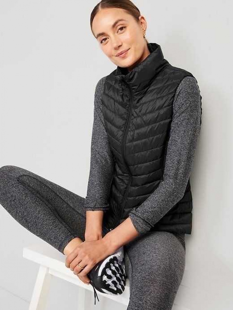 Old Navy Narrow-Channel Quilted Puffer Vest Black | KOY089635