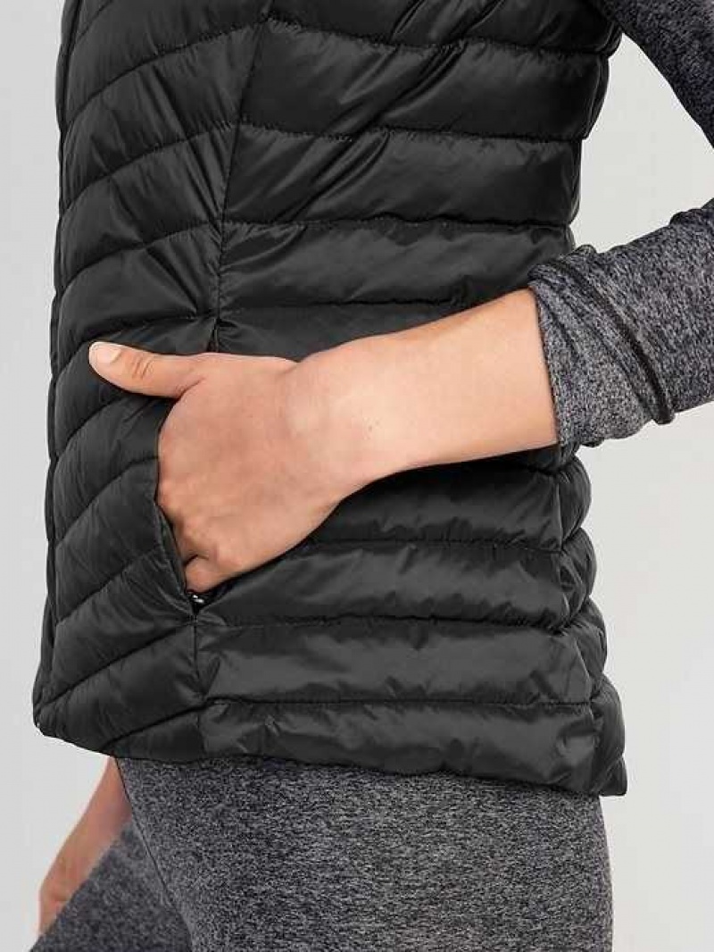 Old Navy Narrow-Channel Quilted Puffer Vest Black | KOY089635