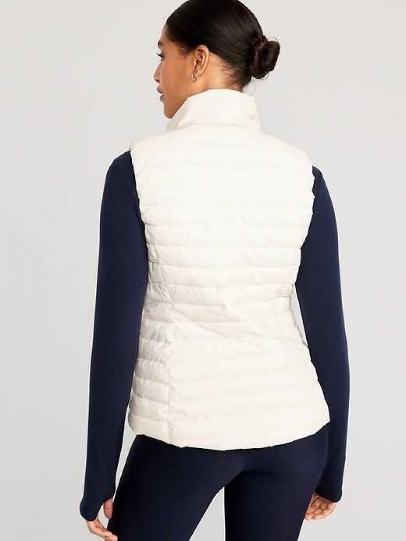 Old Navy Narrow-Channel Quilted Puffer Vest Creme De La Creme | JHO563079