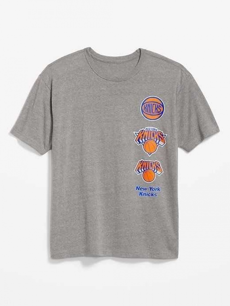 Old Navy New York Knicks Gender-Neutral T-Shirt Grey | AIU179428