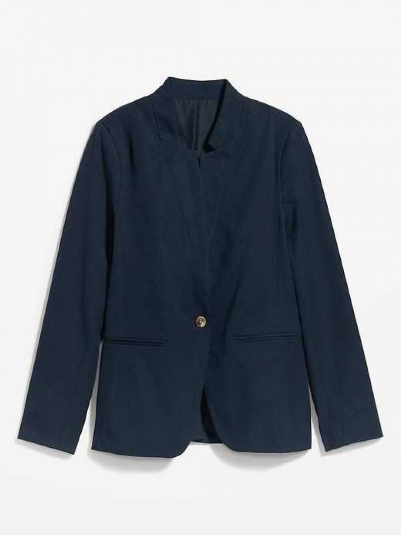 Old Navy Notched-Collar Pixie Blazer Navy | IJT749512