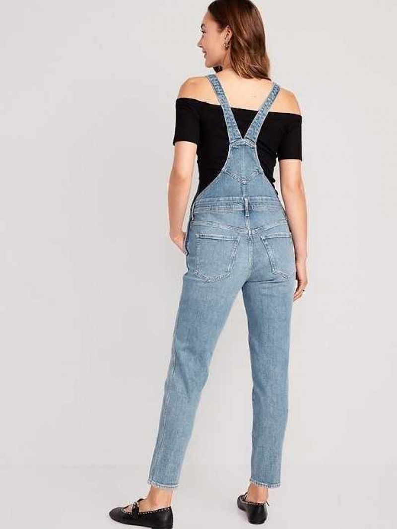 Old Navy OG Straight Jean Overalls Light Wash | YLH385690