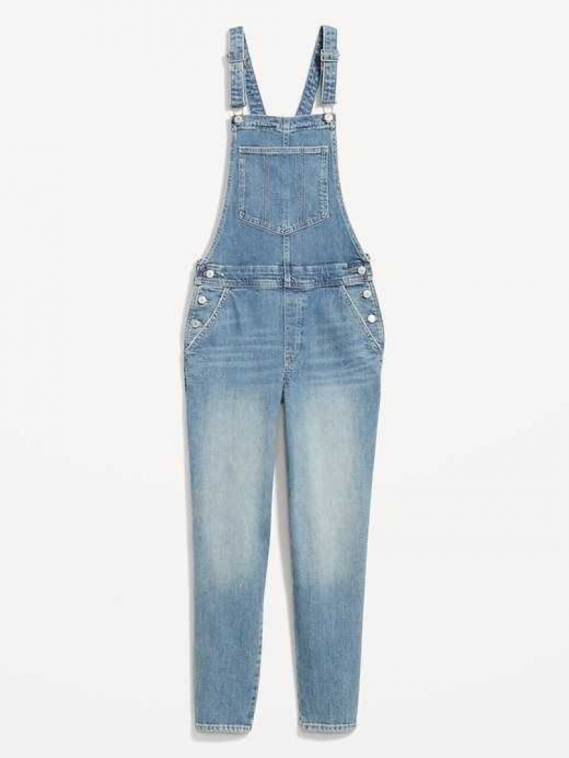 Old Navy OG Straight Jean Overalls Light Wash | YLH385690