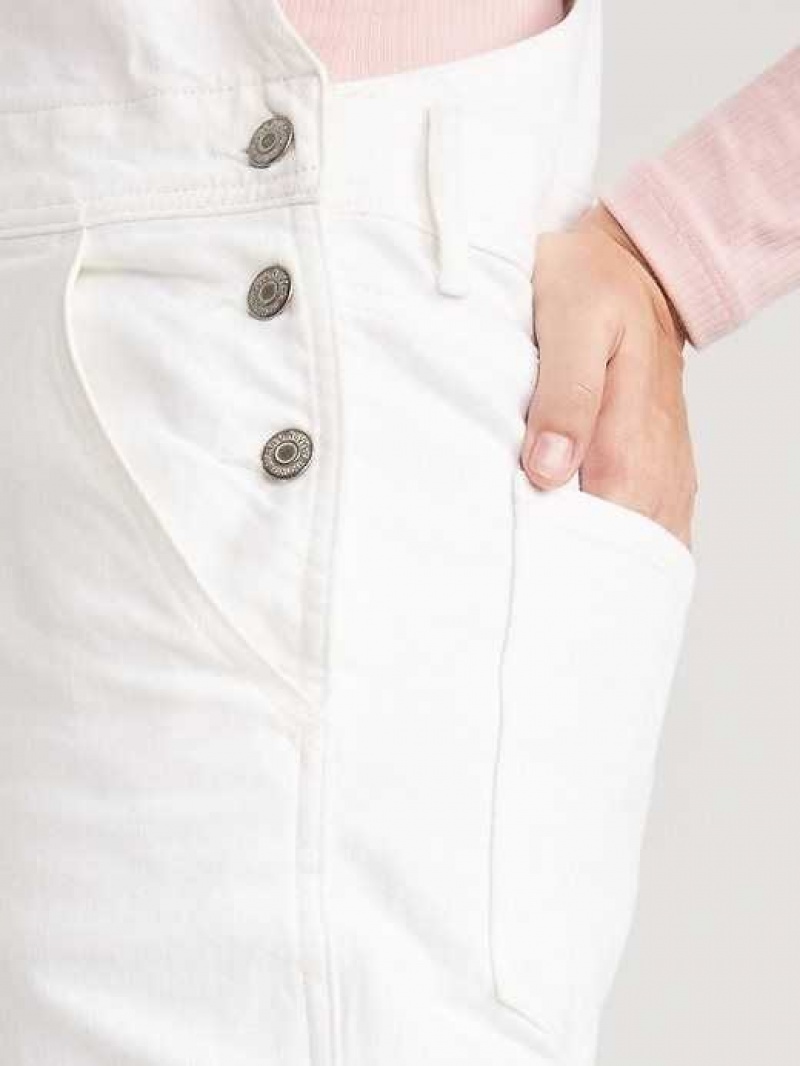 Old Navy OG Straight White Workwear Jean Overalls White | EAK348291