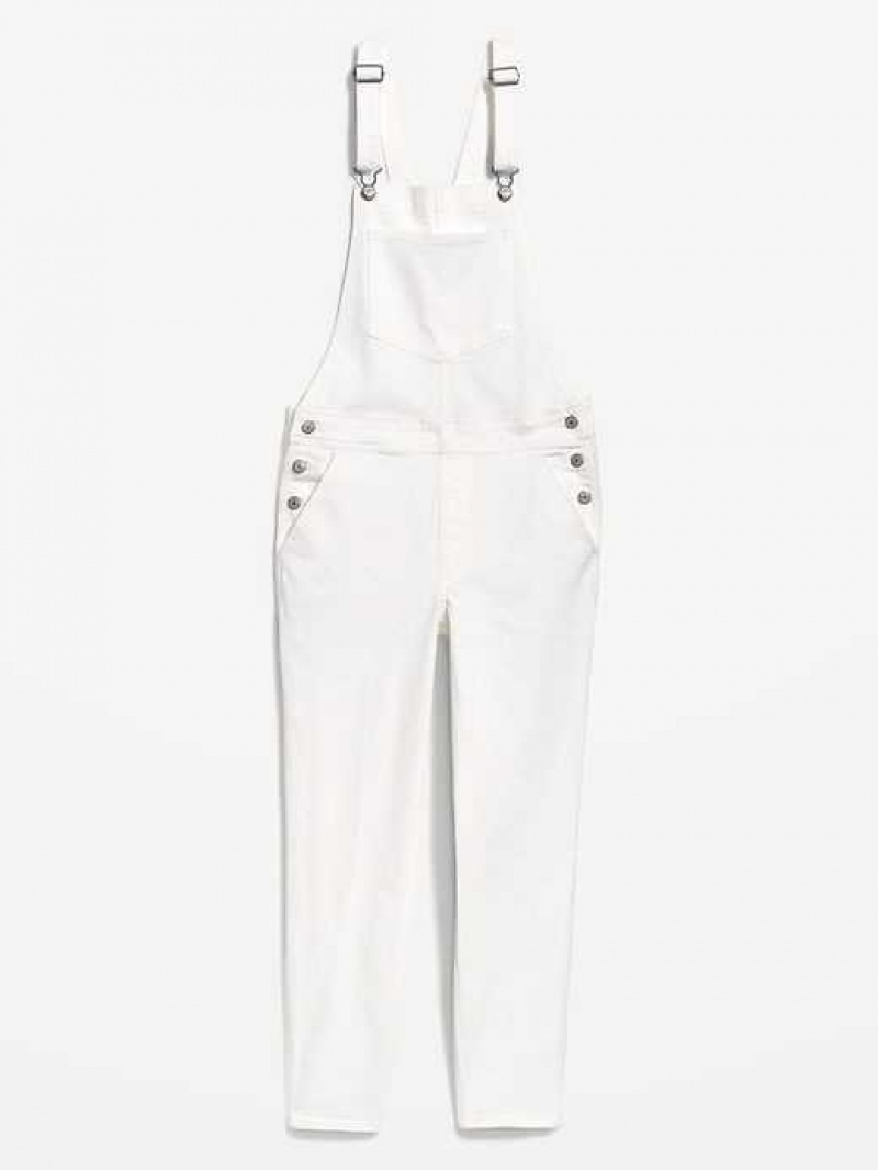 Old Navy OG Straight White Workwear Jean Overalls White | EAK348291